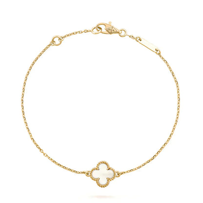 [Stars Jewelry]CLOVER WHITE MOP SINGLE FLOWER BRACELET
