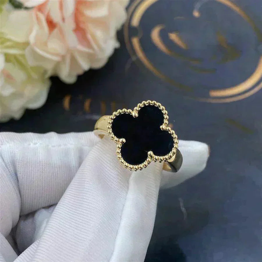 [Stars Jewelry]CLOVER ONYX RING