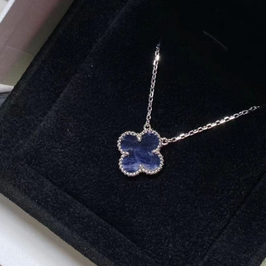 [Stars Jewelry]CLOVER 15MM PIETERSITE NECKLACE SILVER