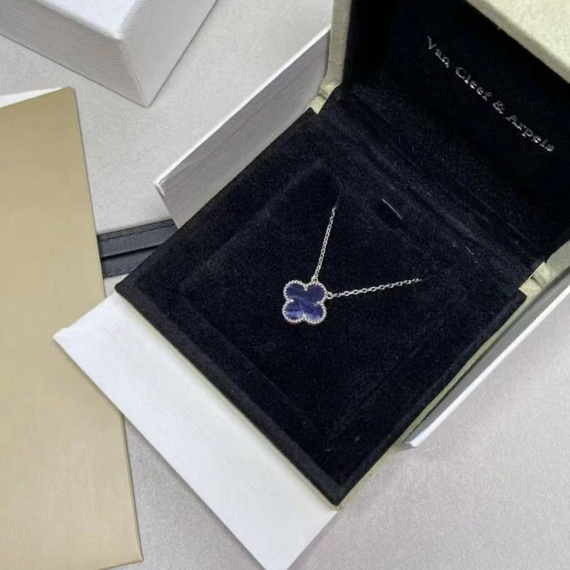 [Stars Jewelry]CLOVER 15MM PIETERSITE NECKLACE SILVER