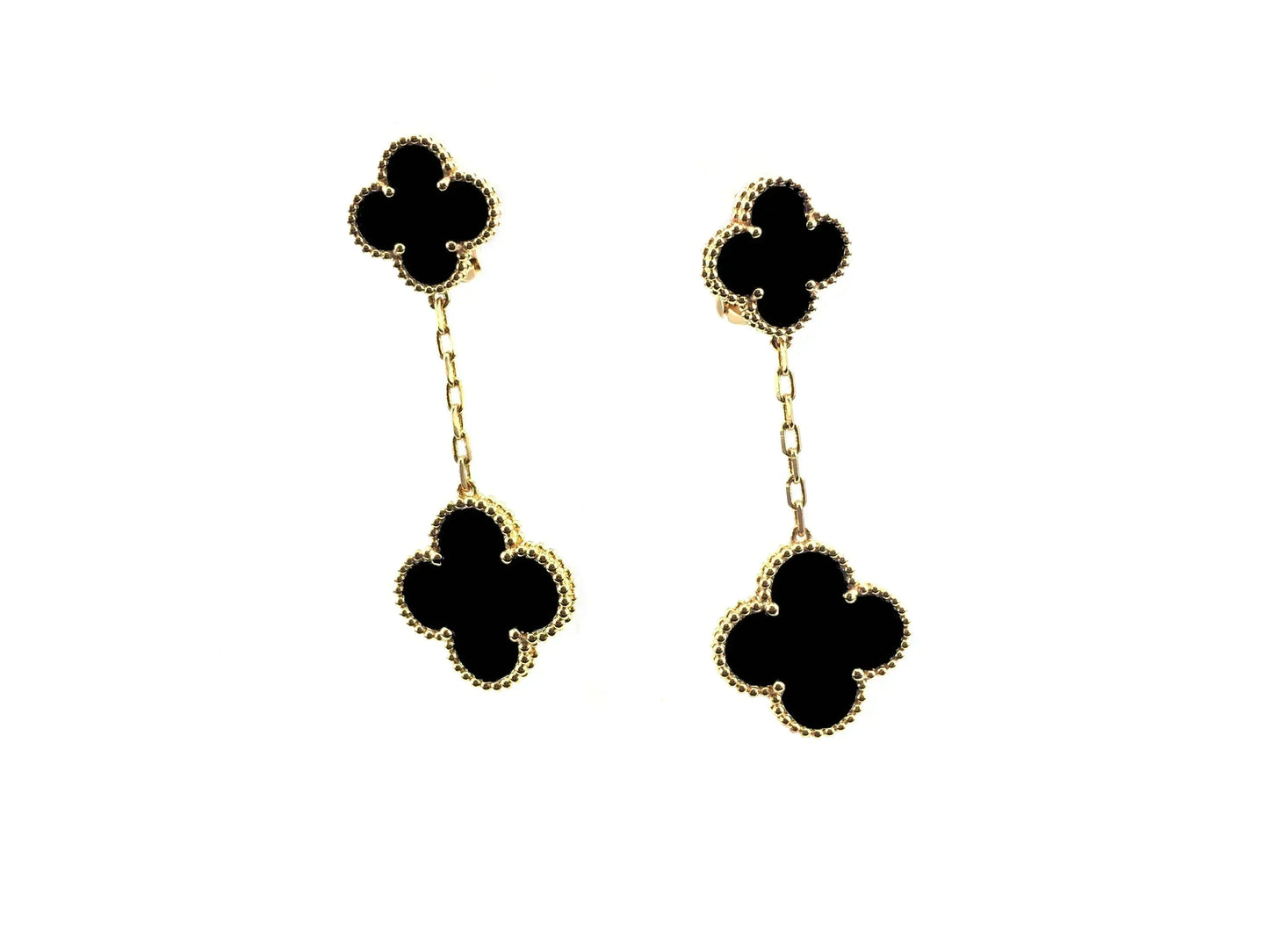 [Stars Jewelry]CLOVER 2 MOTIFS  EARRINGS (MULTIPLE CHOICESC