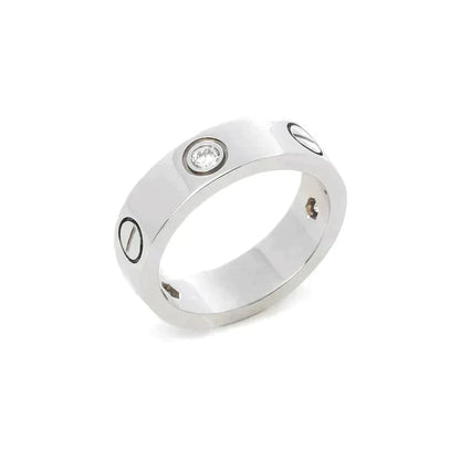 [Stars Jewelry]LOVE RING 5.5MM 3 DIAMONDS SILVER